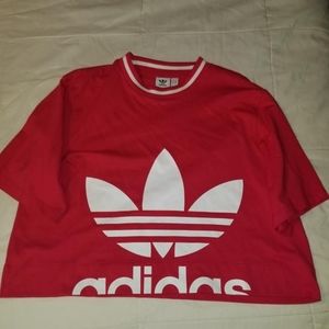 Adidas Red Crop Top